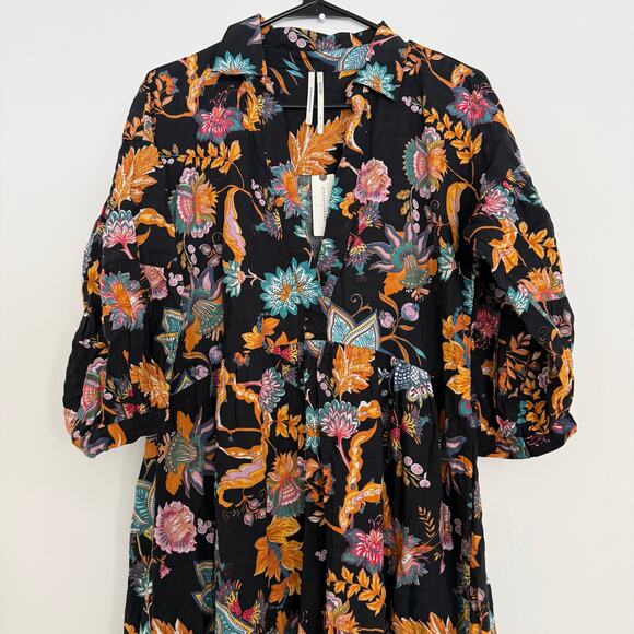 NEW NWT Anthropologie The Carolita Printed Tiered Shirt Dress by Celandine Sz S - Picture 10 of 11